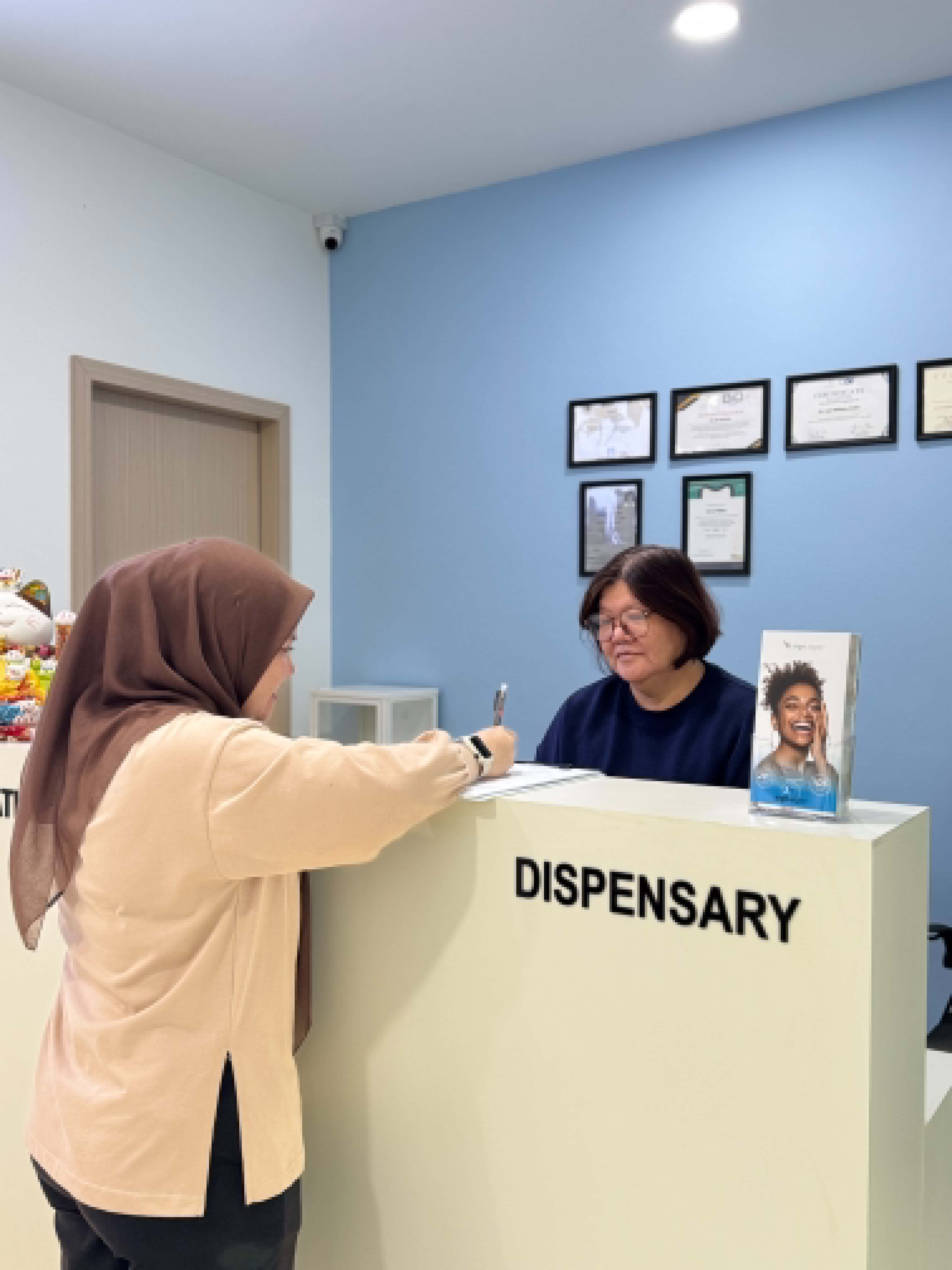 Crystal Dental reception counter